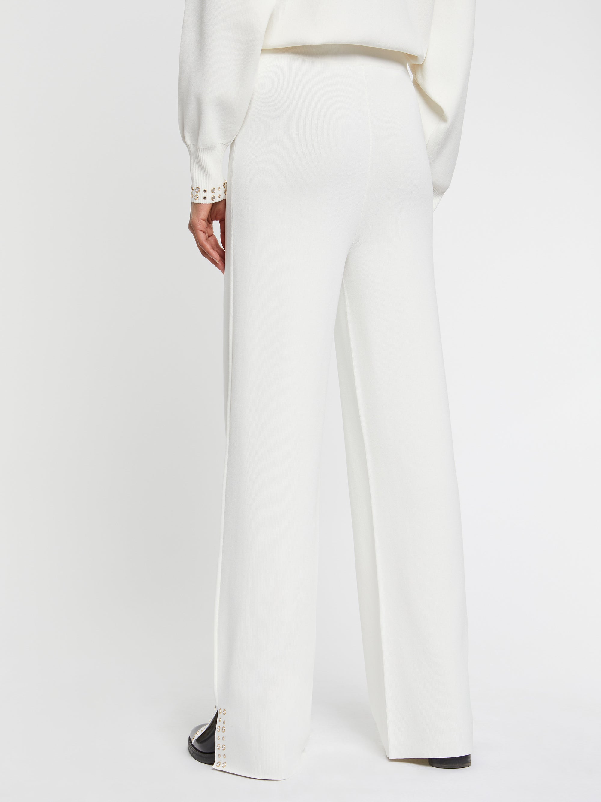 Pantalon droit souple - Blanc
