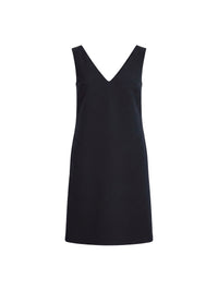 Short A-line dress with short sleeves - Navy