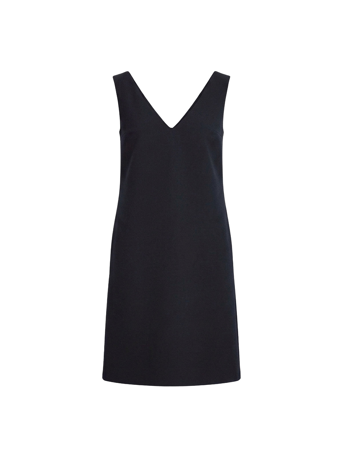 Short A-line dress with short sleeves - Navy