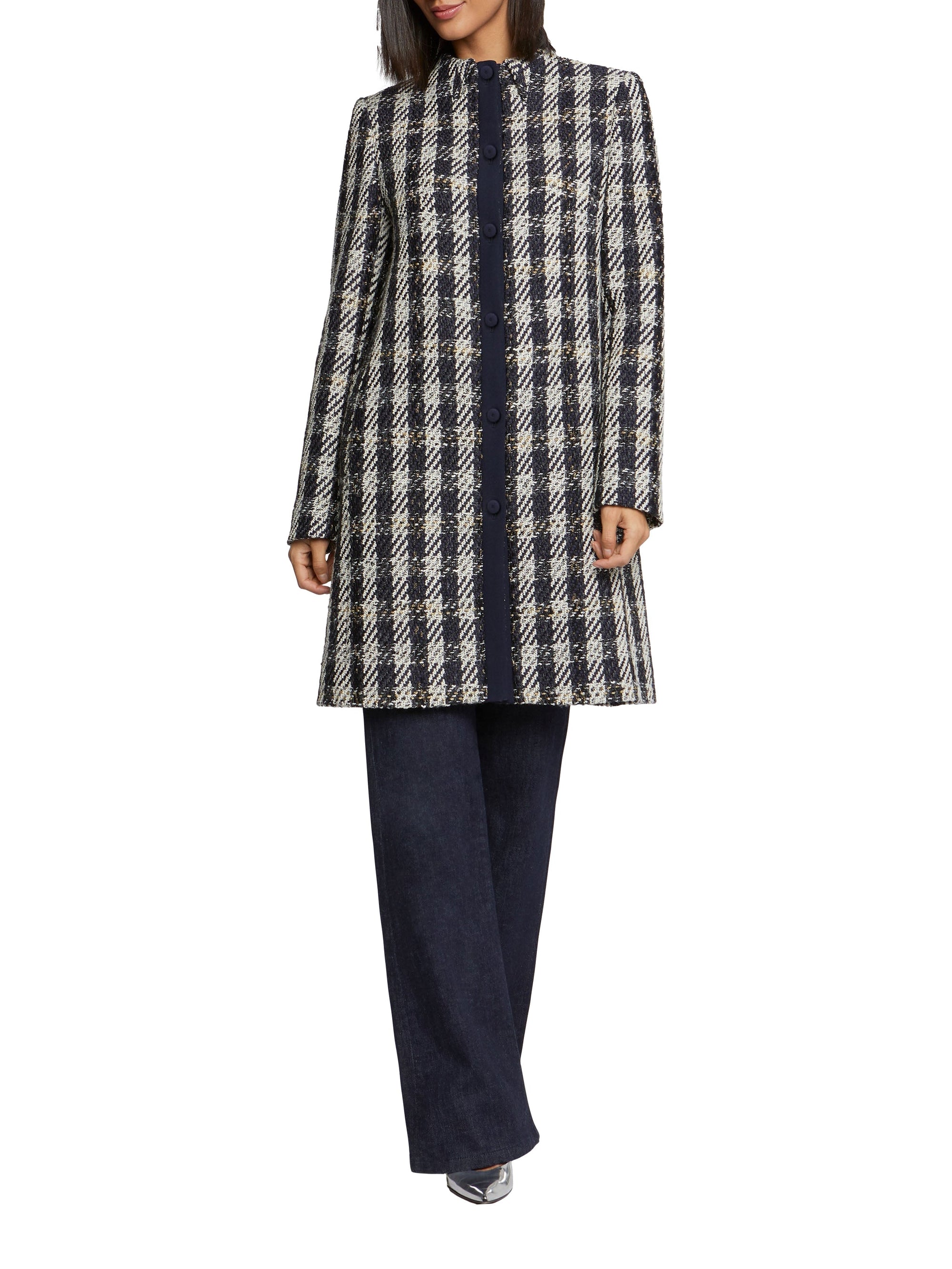 NOIR / BLANC CASSE MANTEAU