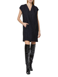 NOIR / MARINE ROBE
