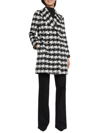 Manteau trapèze à motif - Noir & blanc