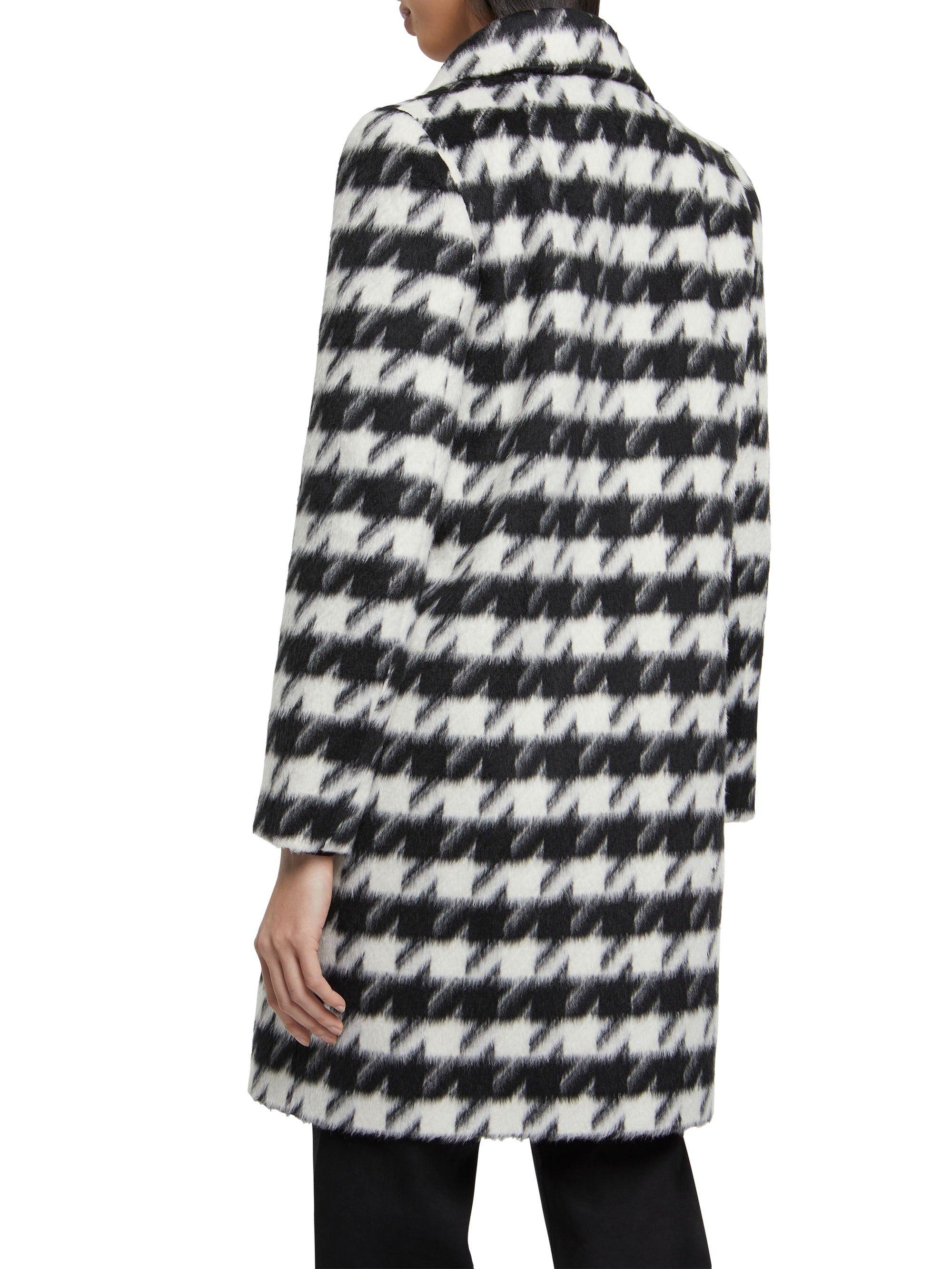 Manteau trapèze à motif - Noir & blanc