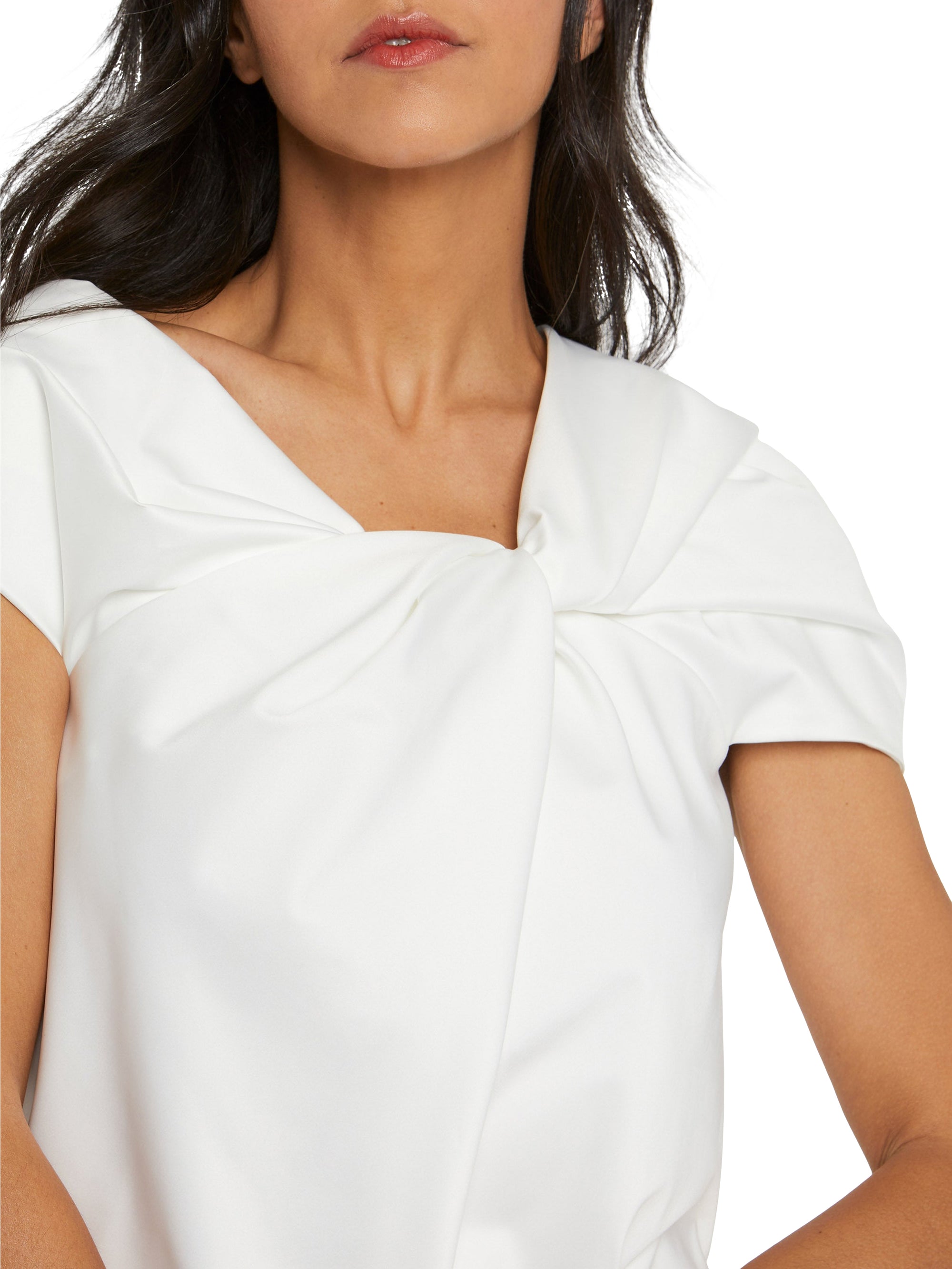 Short dress with short sleeves - White