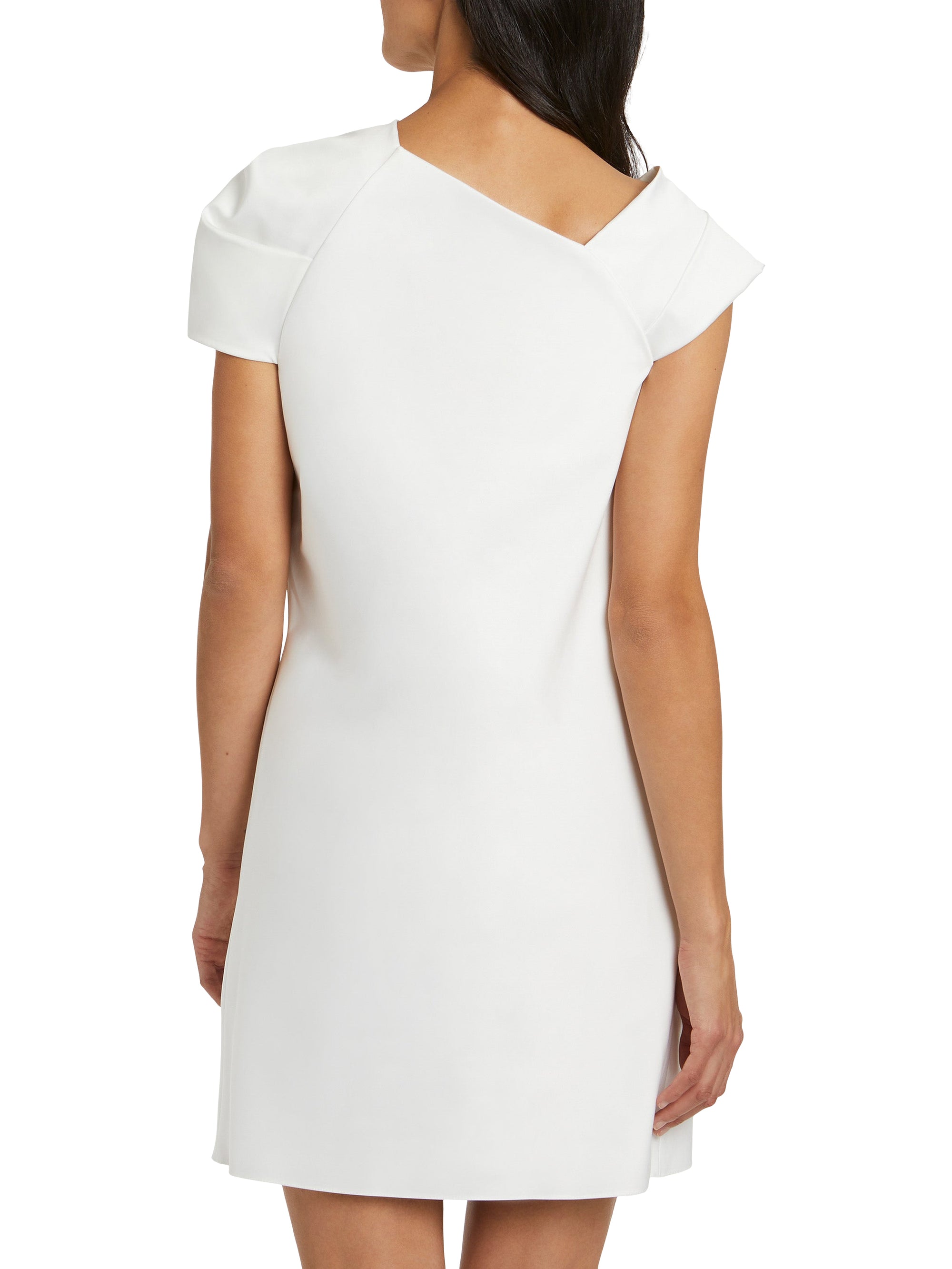 Short dress with short sleeves - White