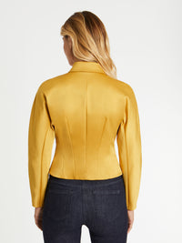 Veste cintrée en satin - Ocre
