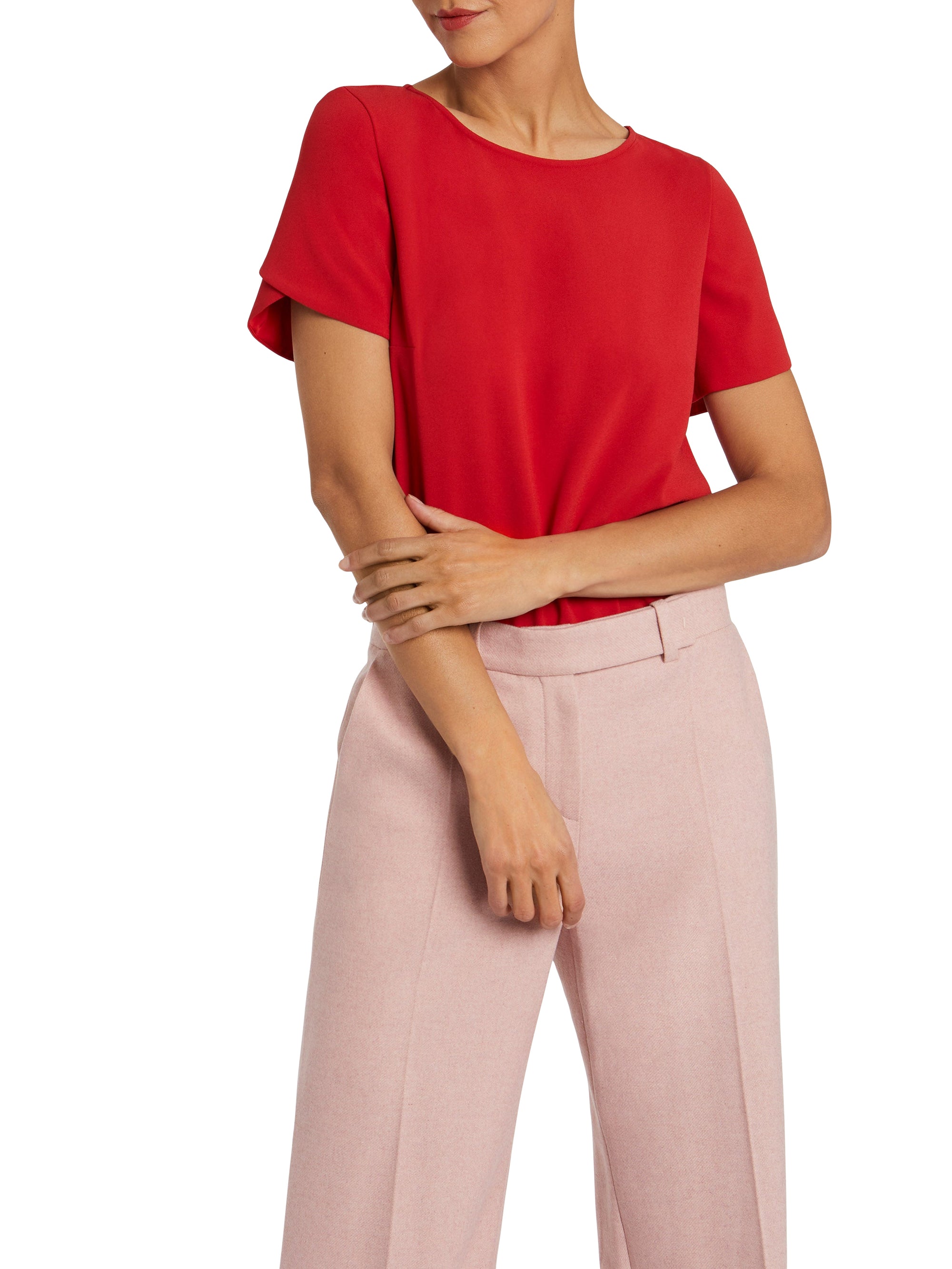 Short-sleeved blouse - Red