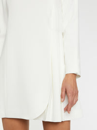 Long-sleeved shirt collar dress - Off-white