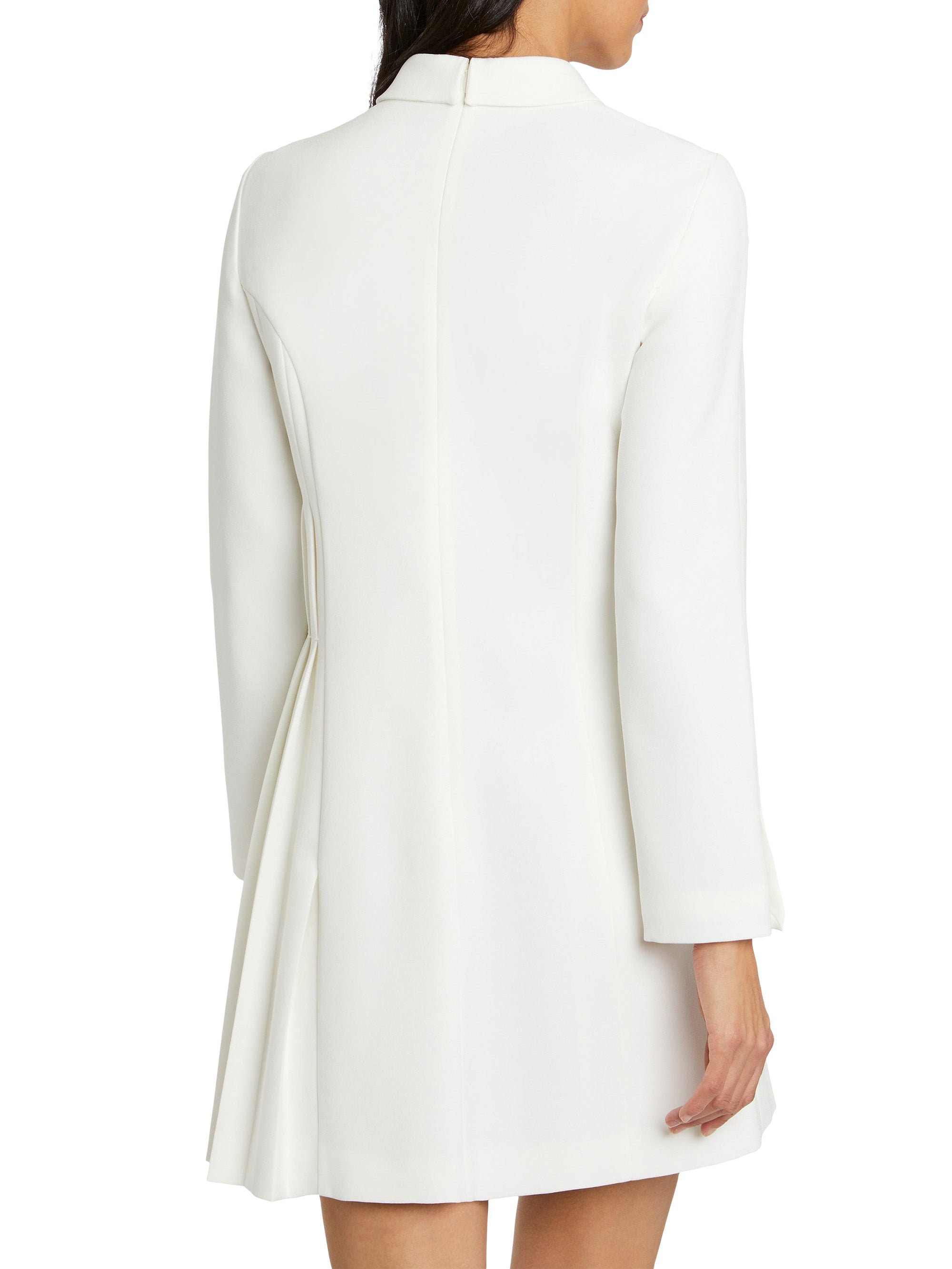 Long-sleeved shirt collar dress - Off-white