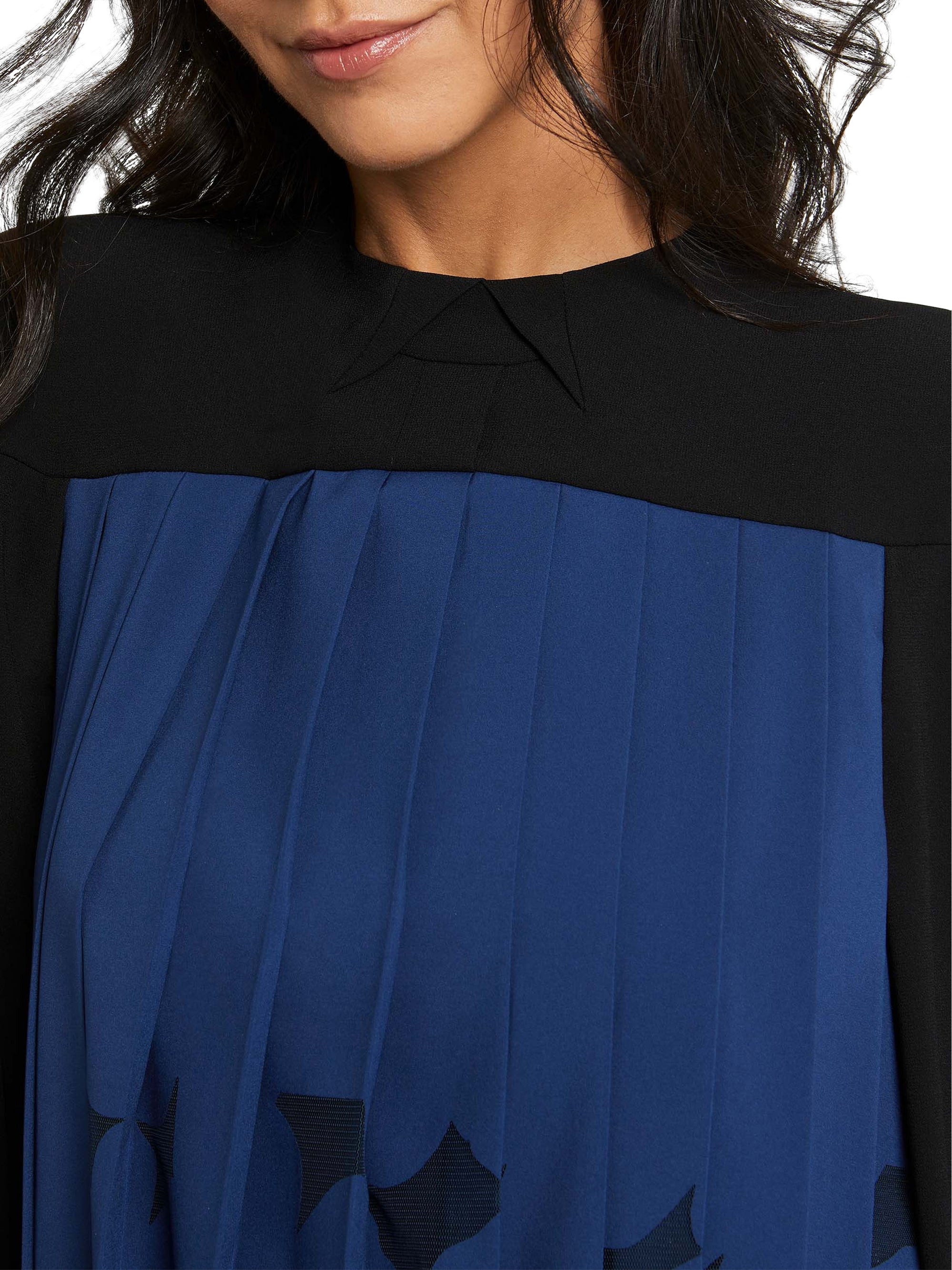 Robe à manches longues - Noir & bleu marine