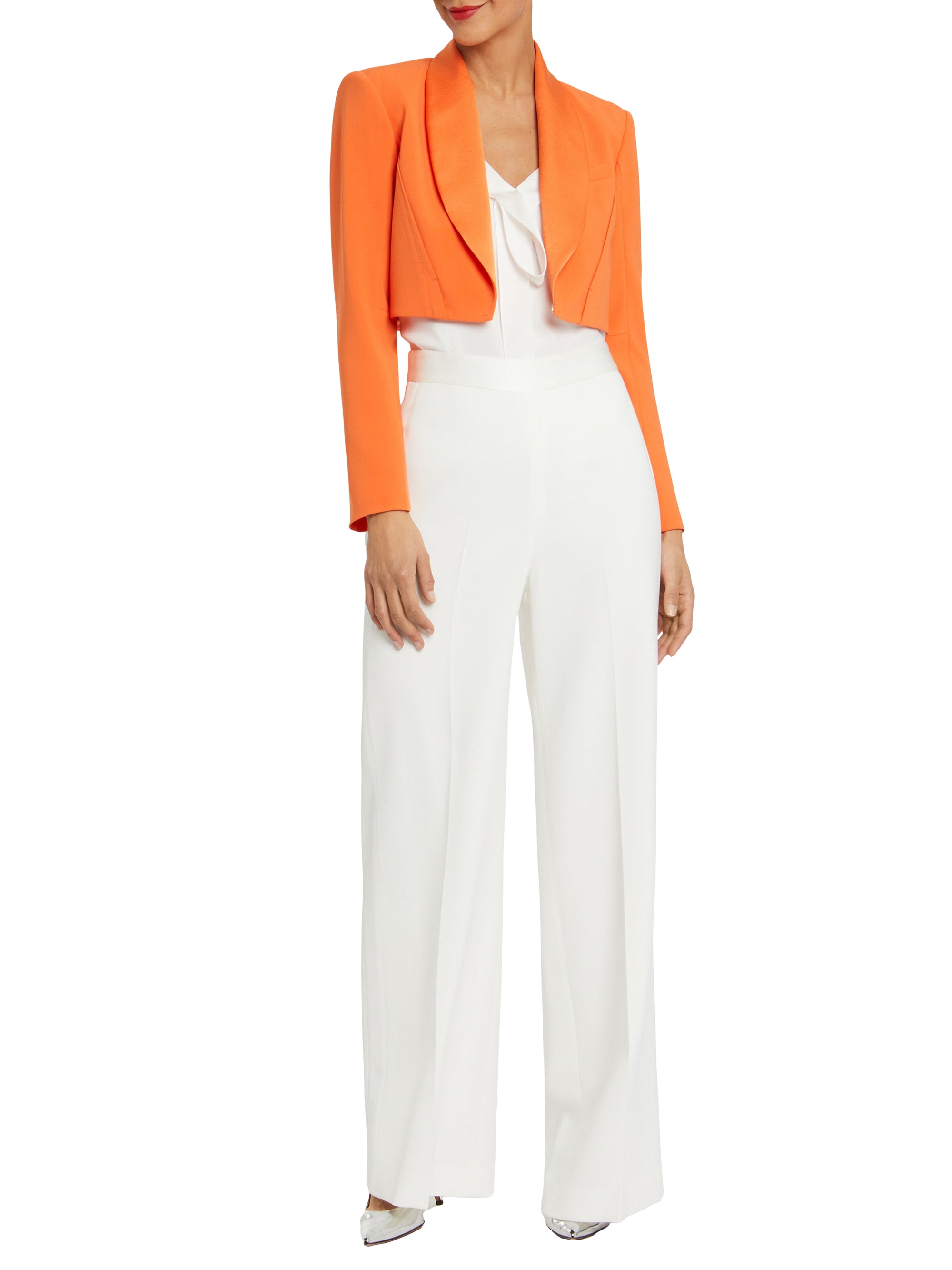 Short blazer jacket - Orange