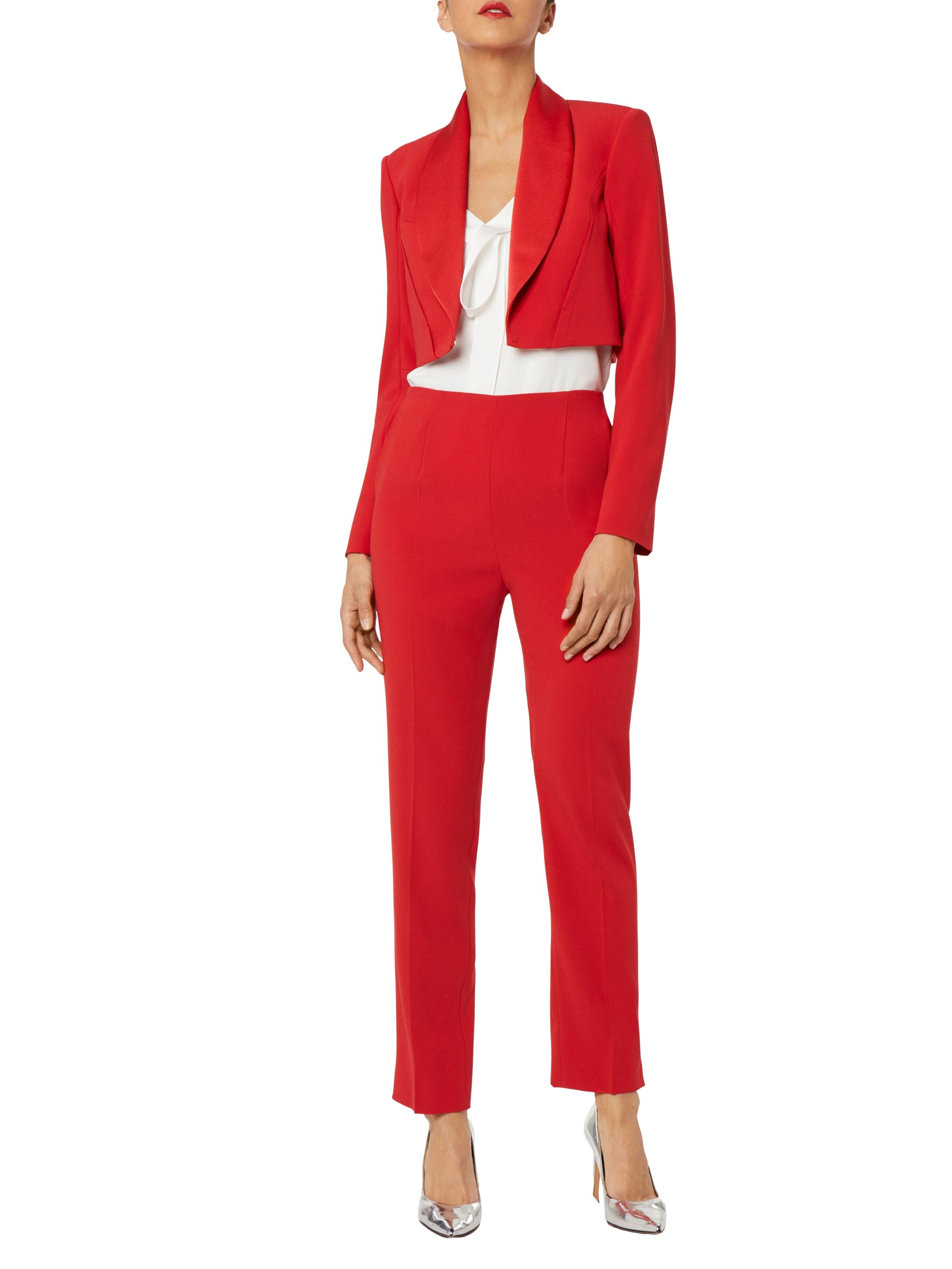 Short blazer jacket - Red