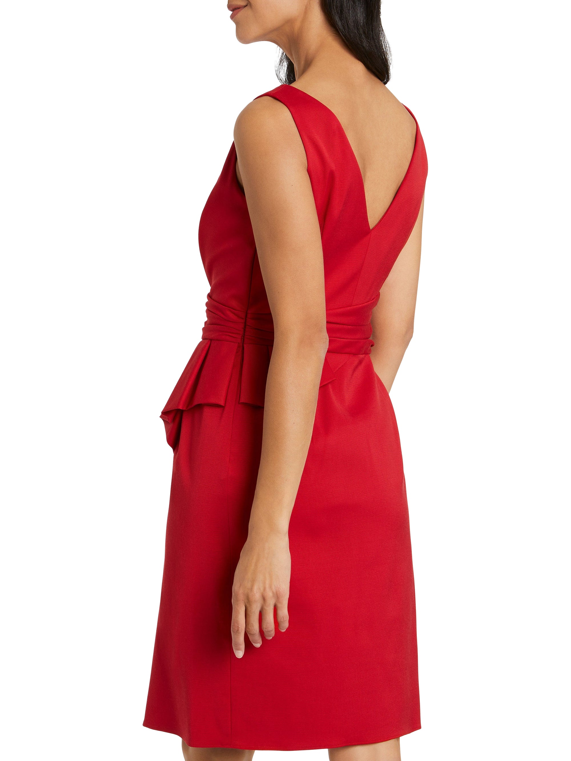 Robe midi drapée - Rouge