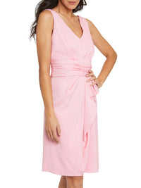 Robe midi drapée - Rose clair