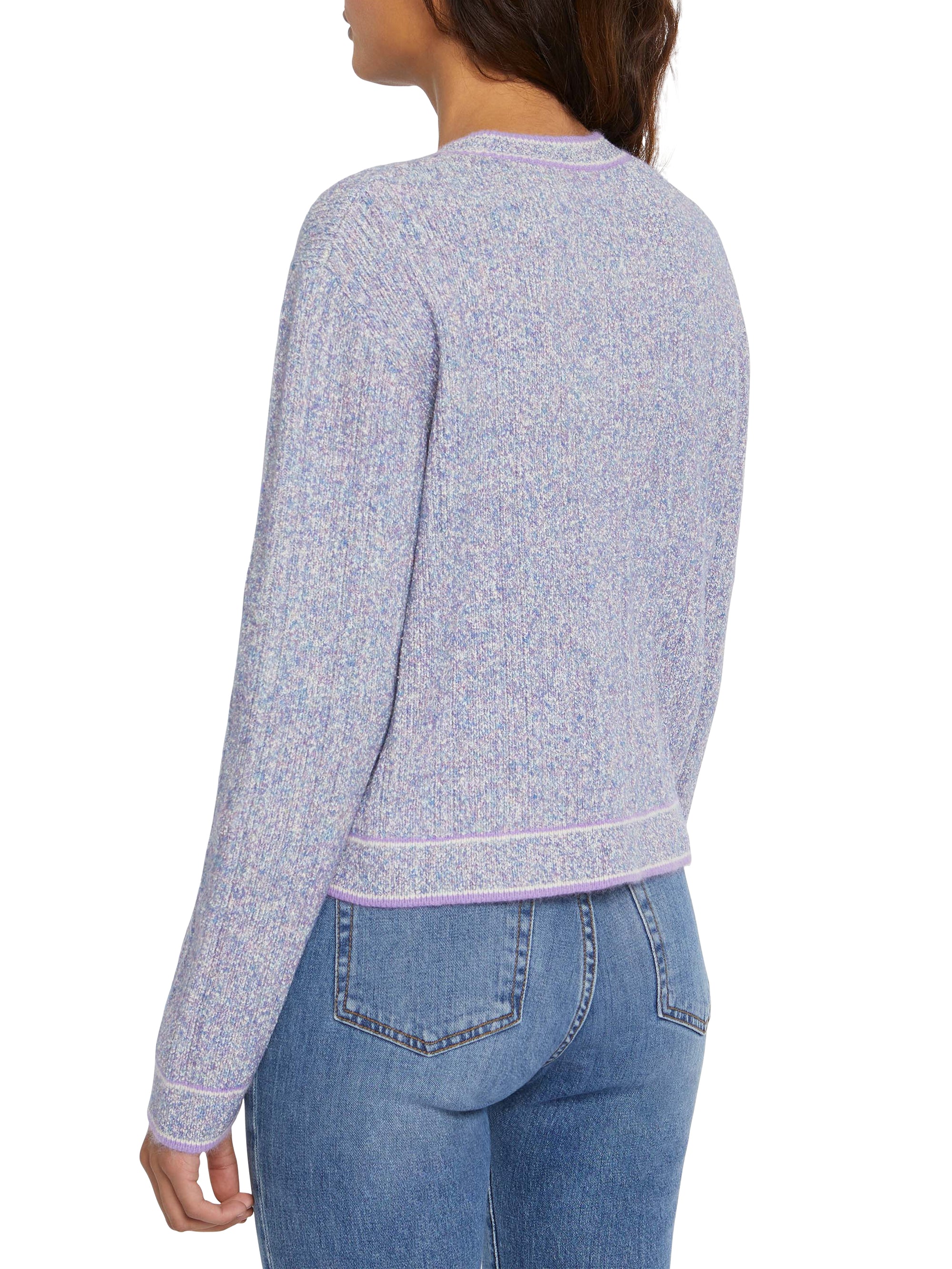 Cardigan à boutons perles - Lilas
