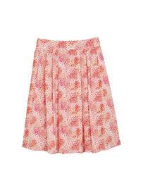 Floral skirt - Orange red