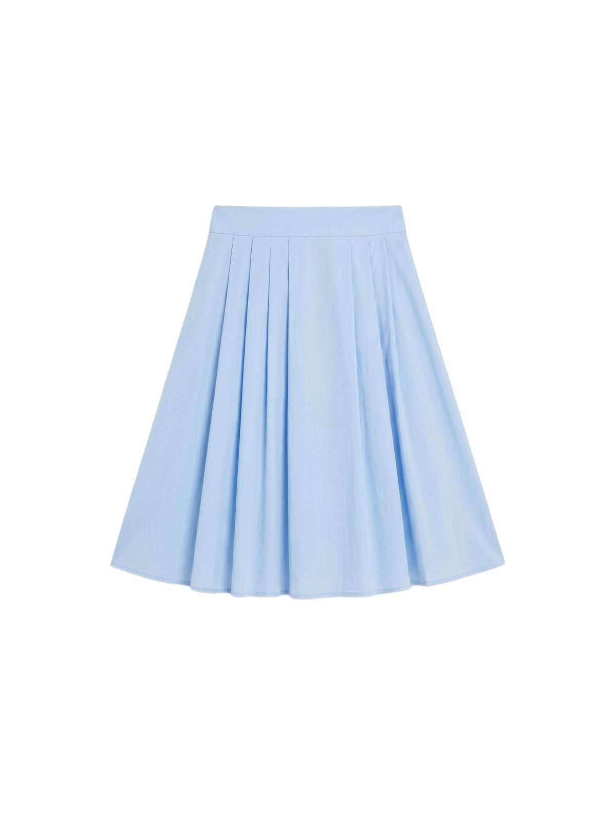 Jupe courte cintrée en coton - Ciel