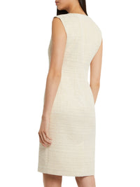 Robe trapèze en tweed - Beige