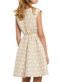 Short-sleeved dress - Beige
