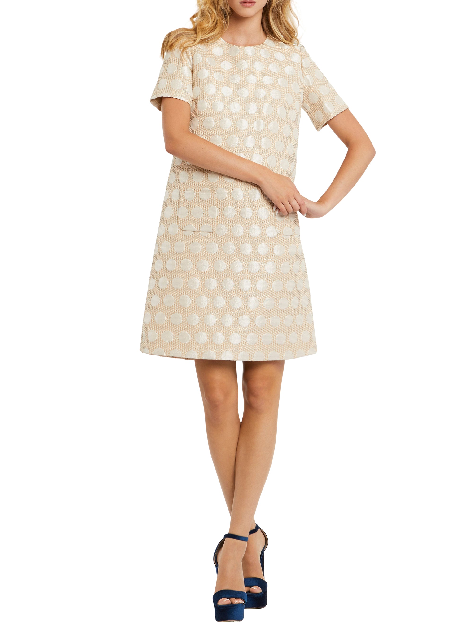 Robe à manches courtes - Beige