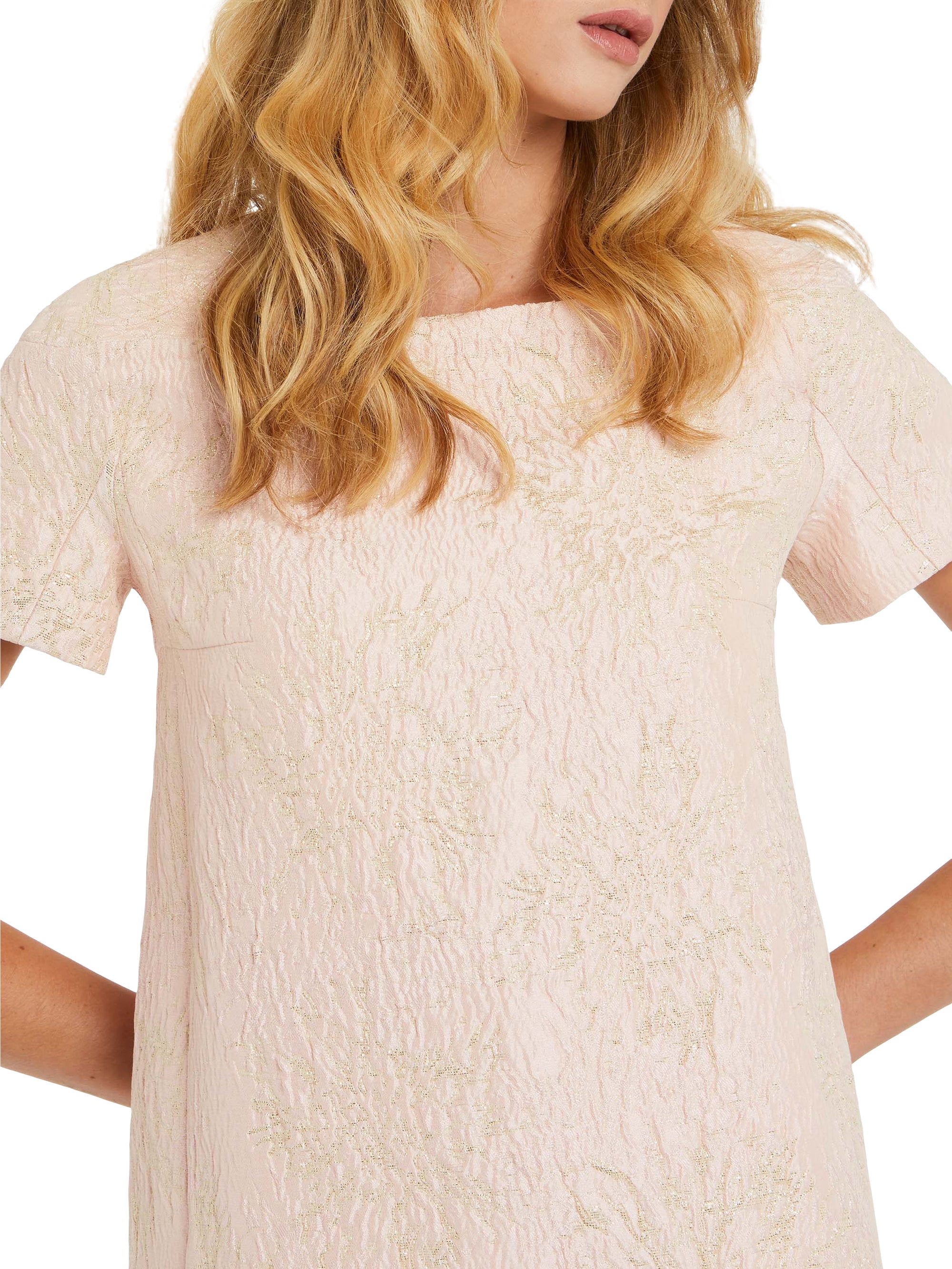 Robe à manches courtes - Beige rose