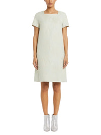 Short-sleeved cotton dress - Almond
