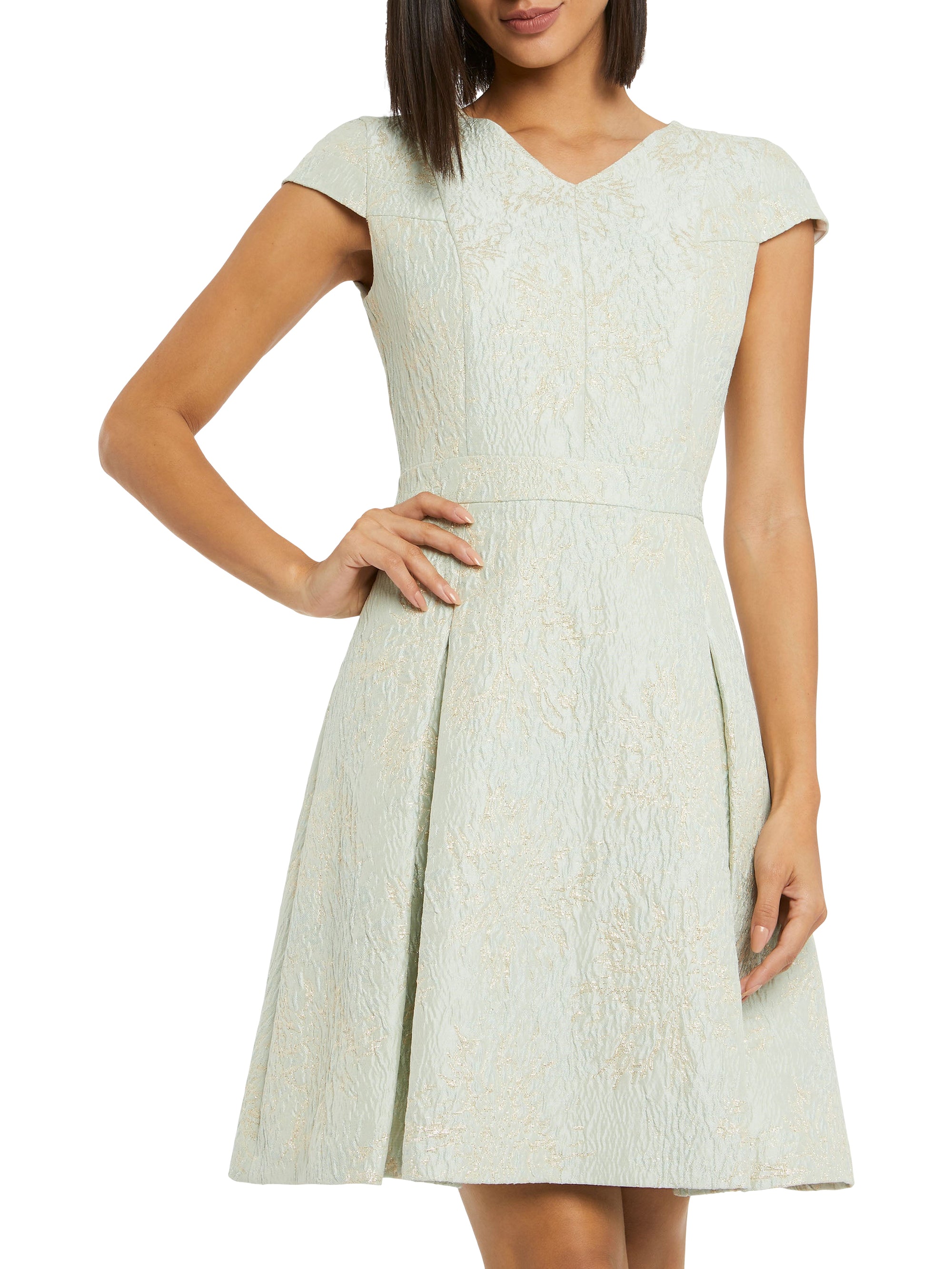 Robe à manches courtes - Vert pale