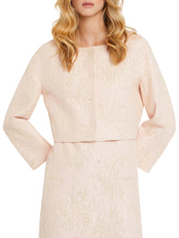 Veste structurée à col carré - Beige rose