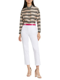 Chemise à manches longues - Beige & noir