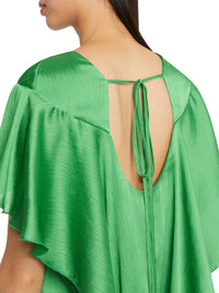 Blouse with butterfly sleeves - Green