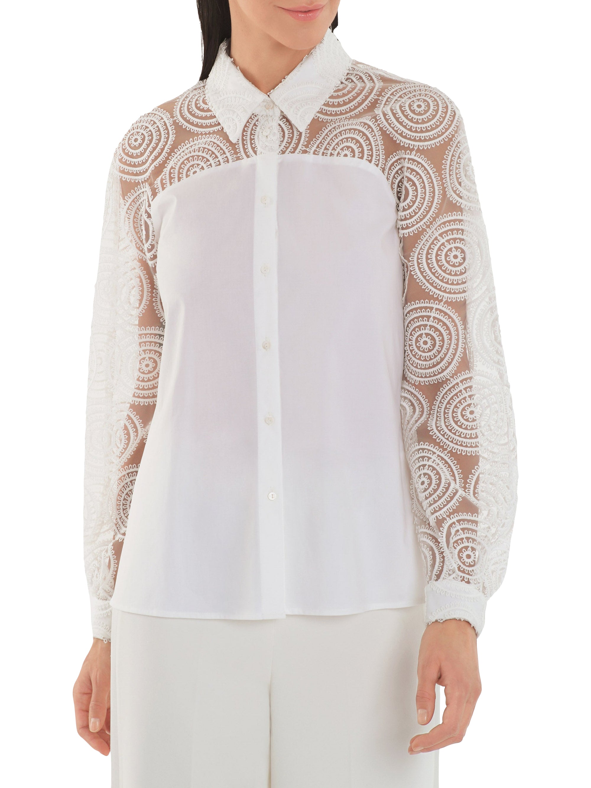 Chemise à manches longues - Blanc cassé