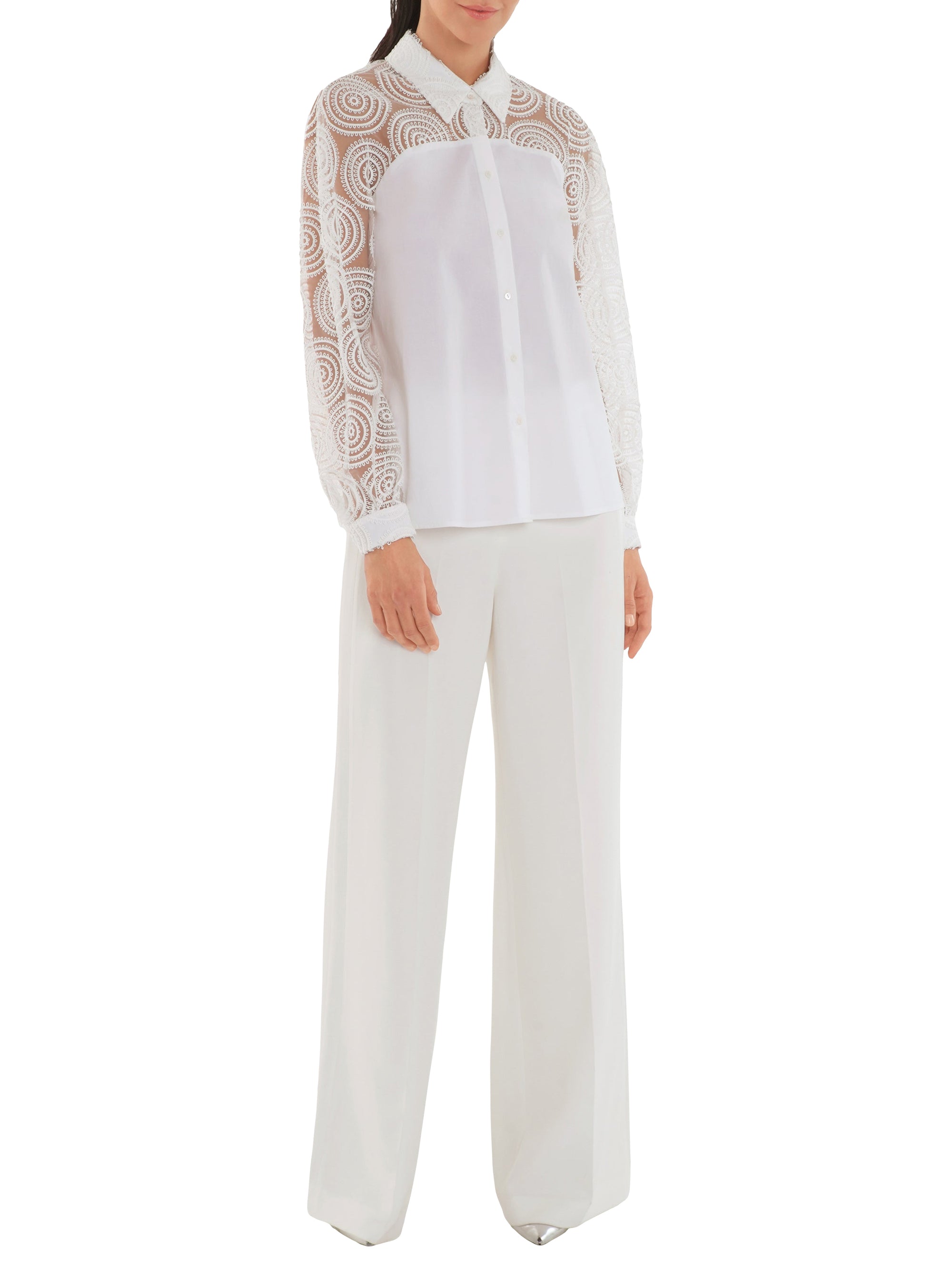 Chemise à manches longues - Blanc cassé