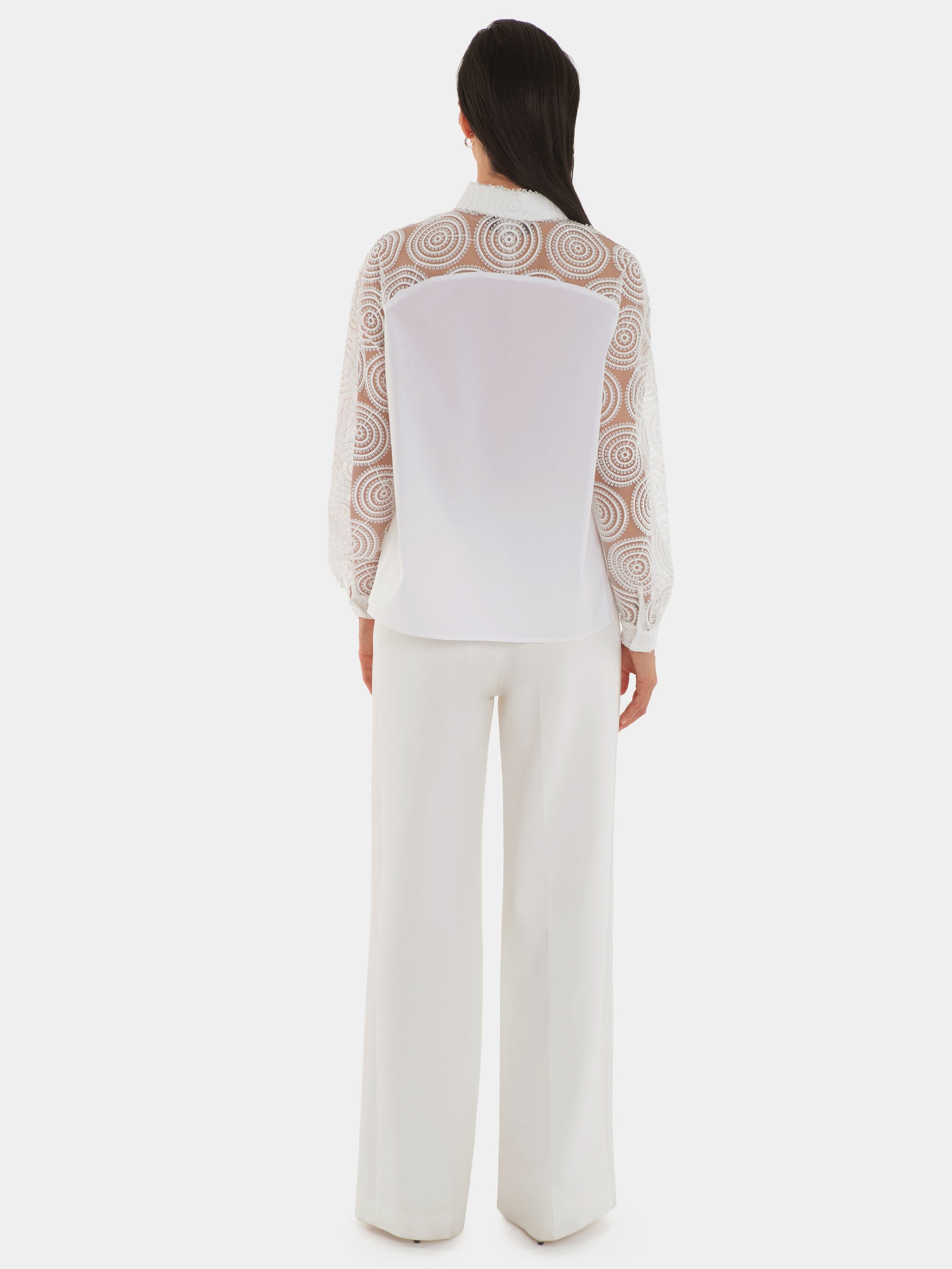 Chemise à manches longues - Blanc cassé