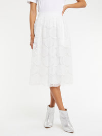 Jupe midi en tulle - Blanc cassé