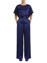 Blouse à manches papillon - Indigo