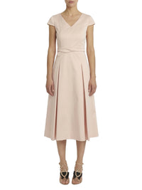 V-neck dress with short sleeves - Dragée
