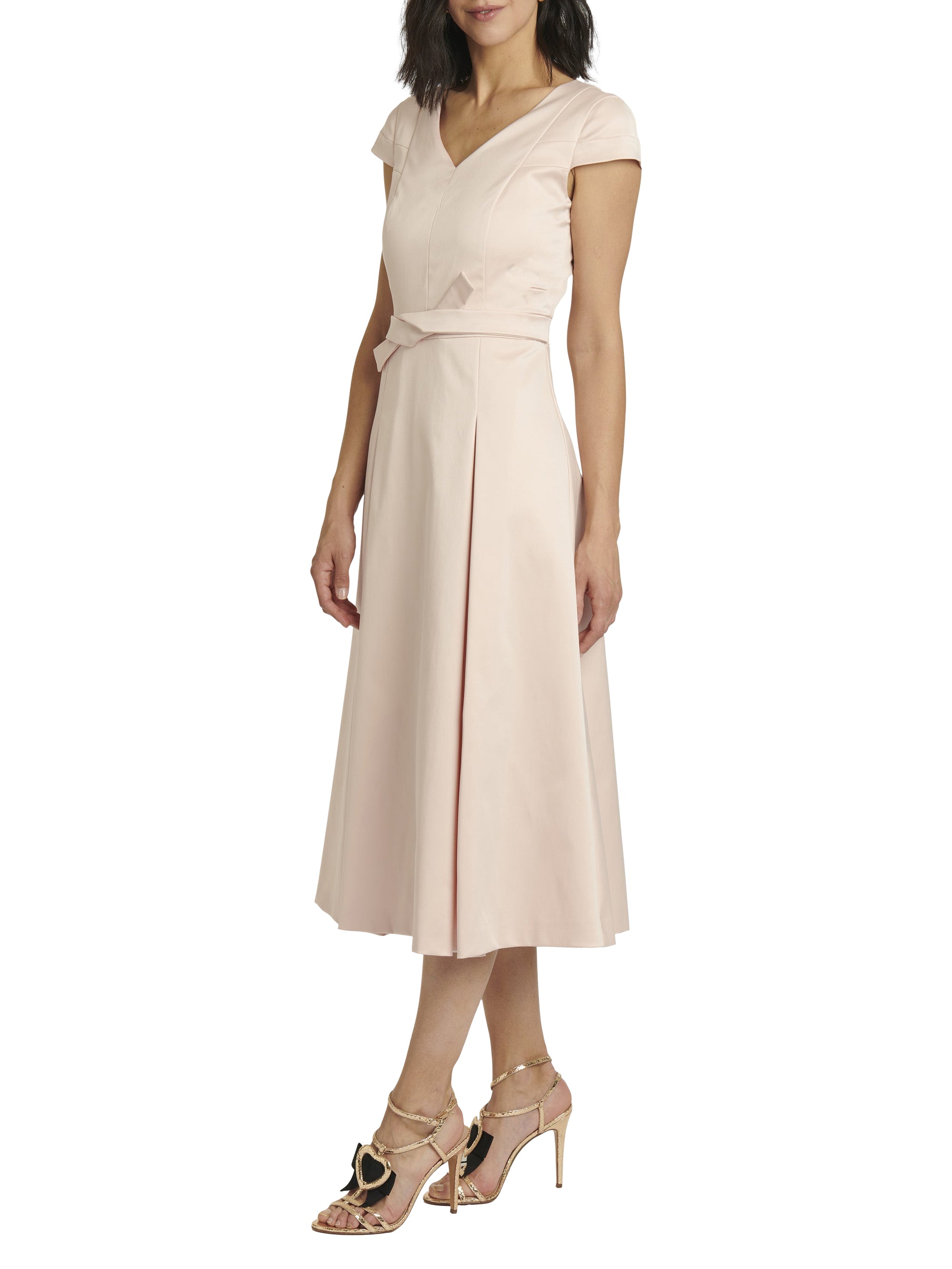 Robe à manches courtes - Beige rose
