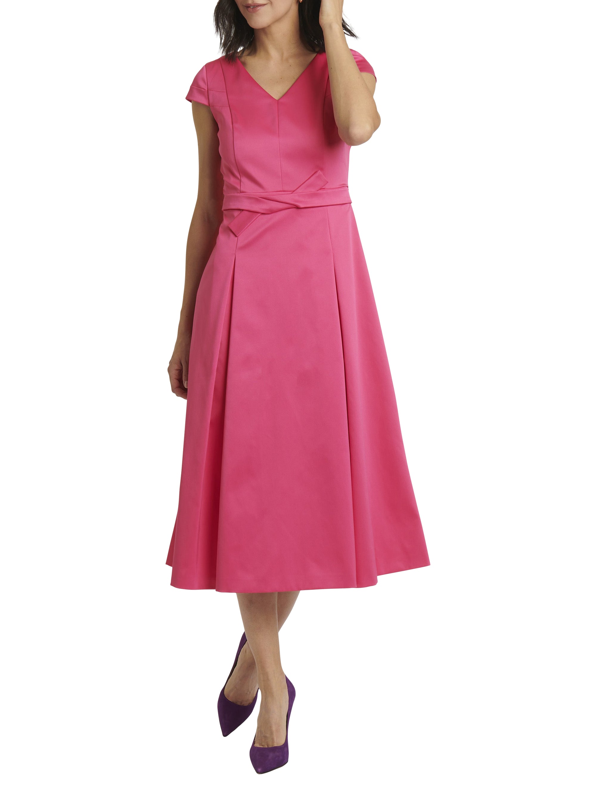 Robe à manches courtes - Fuchsia