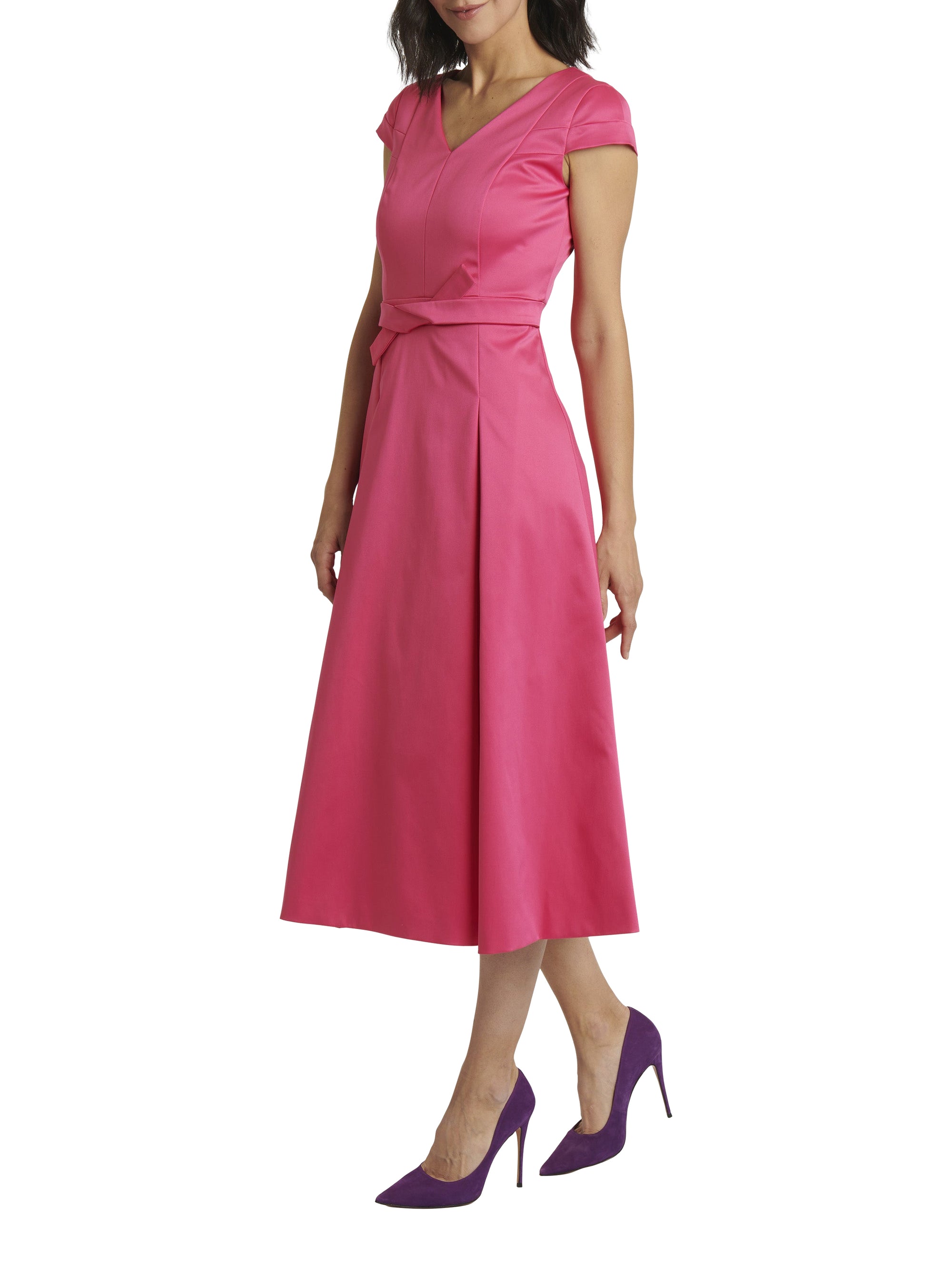 Robe à manches courtes - Fuchsia