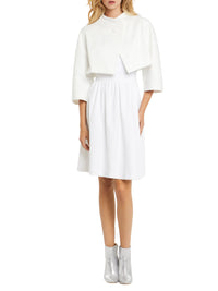 Veste à manches 3/4 en satin - Blanc cassé