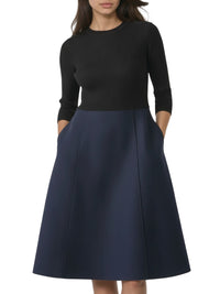 NOIR / MARINE ROBE