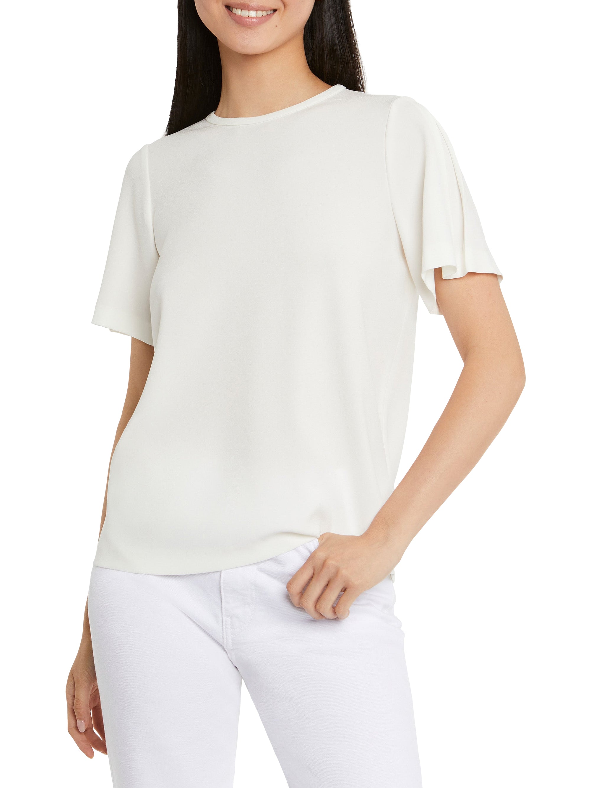 Short-sleeved blouse - Off-white
