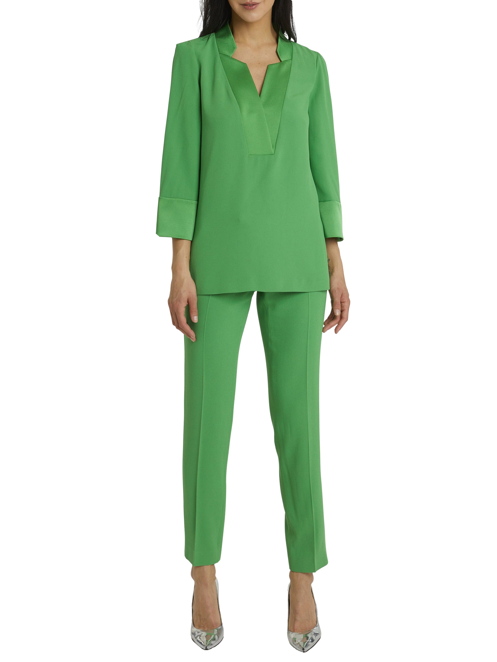 Chemisier manches 3/4 - Vert
