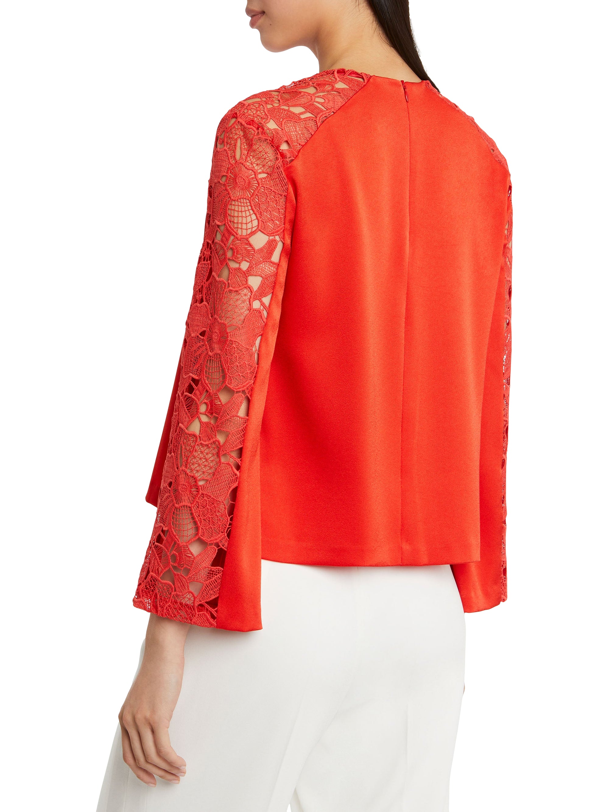 Blouse à manches longues - Rouge orange