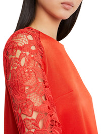 Blouse à manches longues - Rouge orange