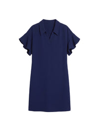 Short dress with short sleeves - Indigo