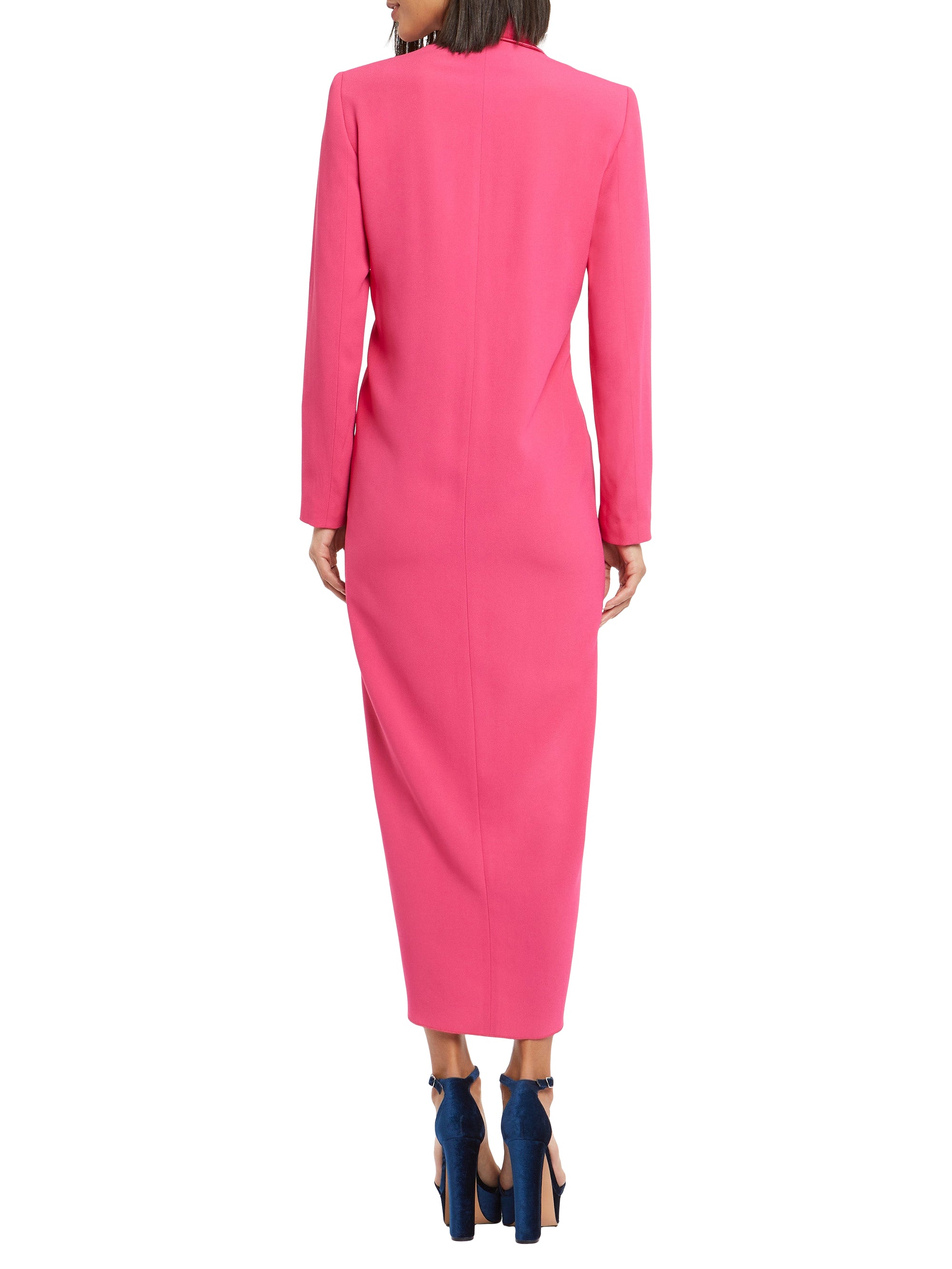 Fitted long-sleeved dress - Fuchsia