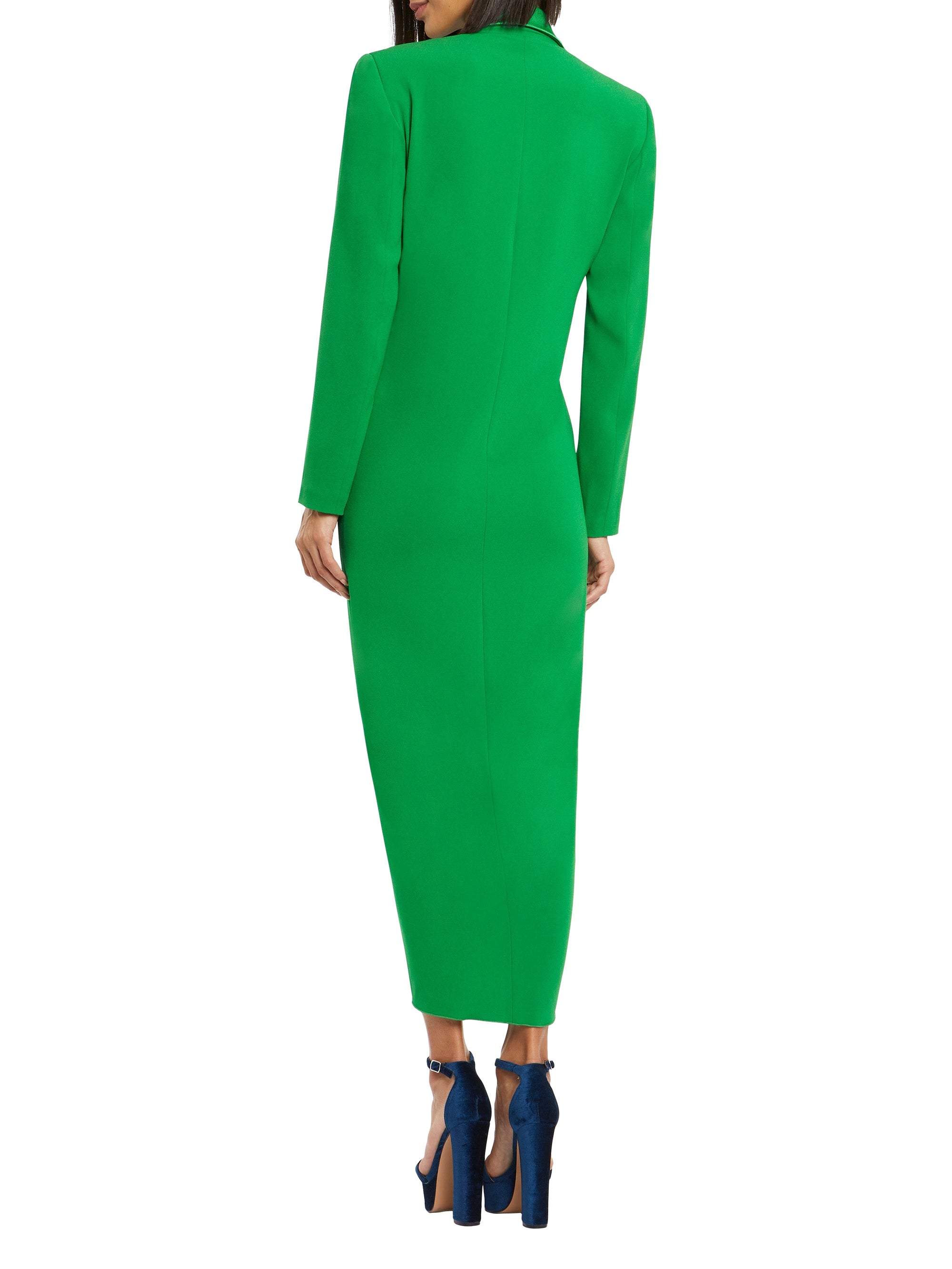 Fitted long-sleeved dress - Green