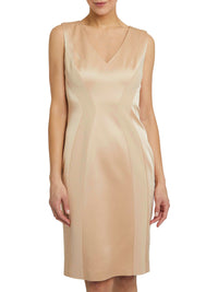 Robe fluide sans manches - Beige