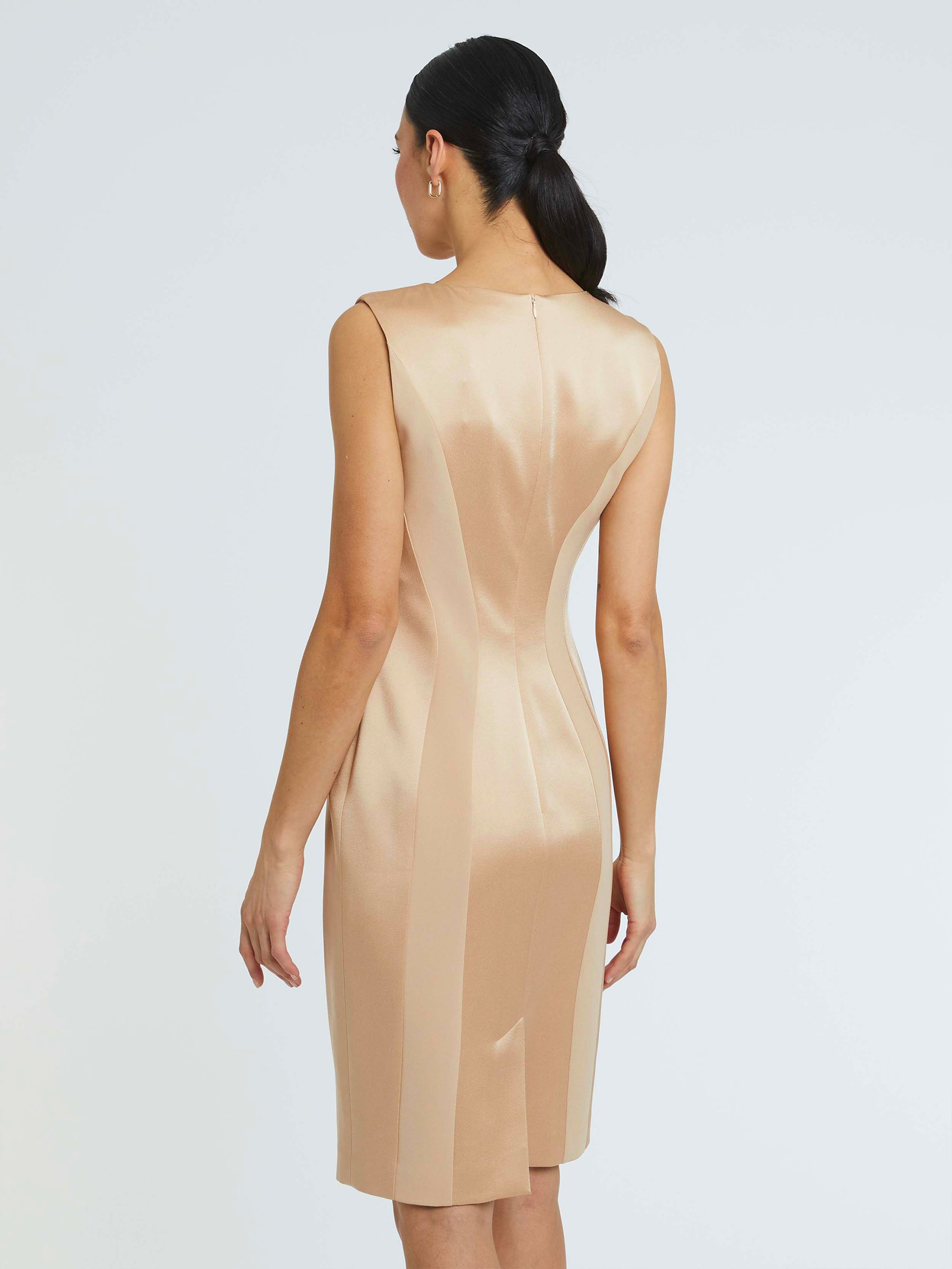Robe fluide sans manches - Beige